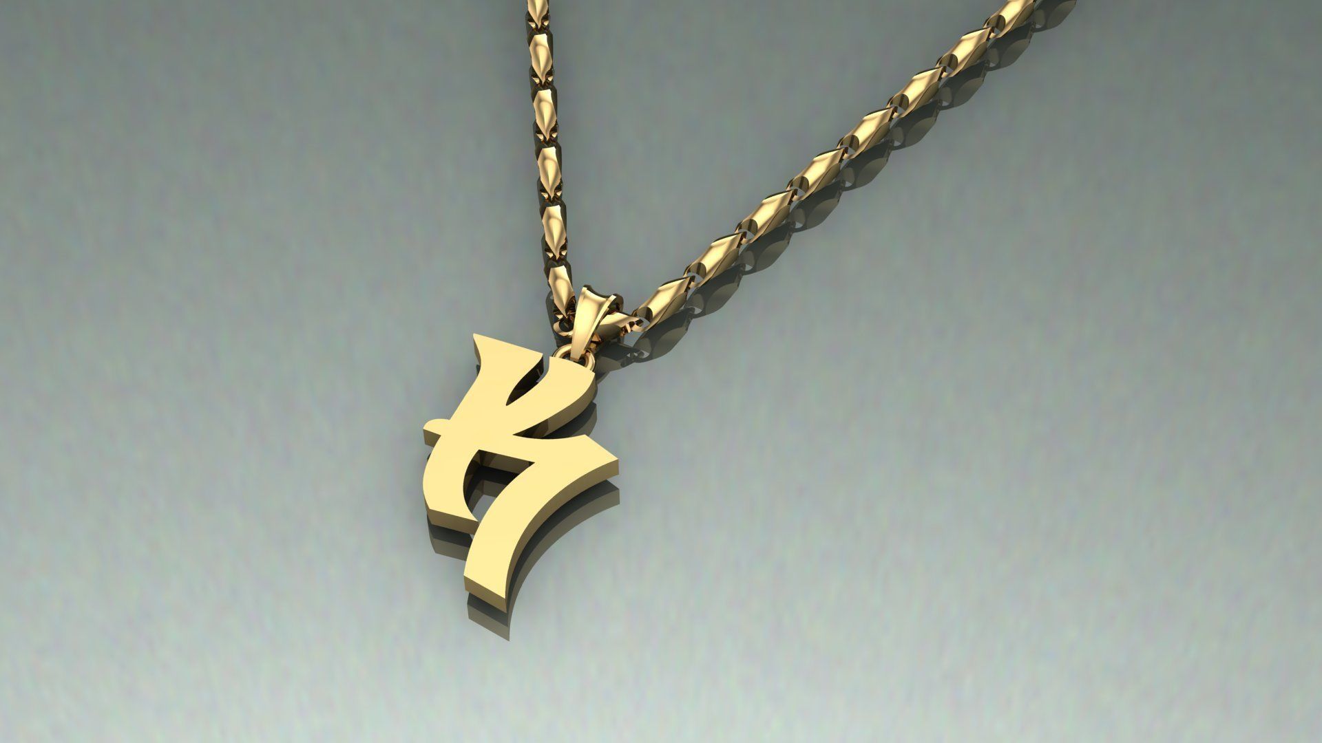 Pendant K-k1 3D print model_3