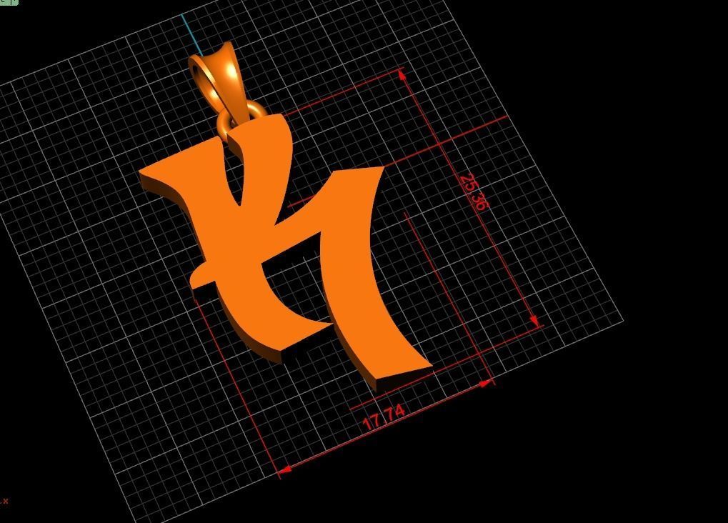 Pendant K-k1 3D print model_6