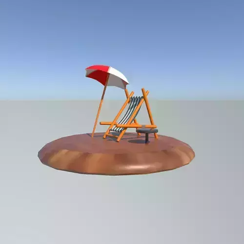 Parasol beach 3d modeiln
