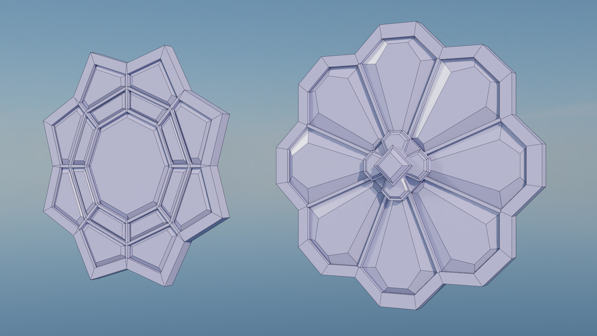 Pokemon Kanto Gym Badges Low-poly 3D model_9