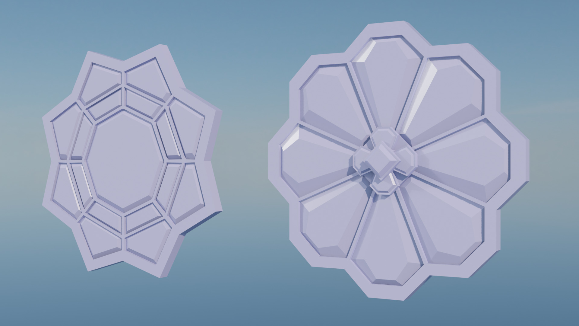 Pokemon Kanto Gym Badges Low-poly 3D model_8
