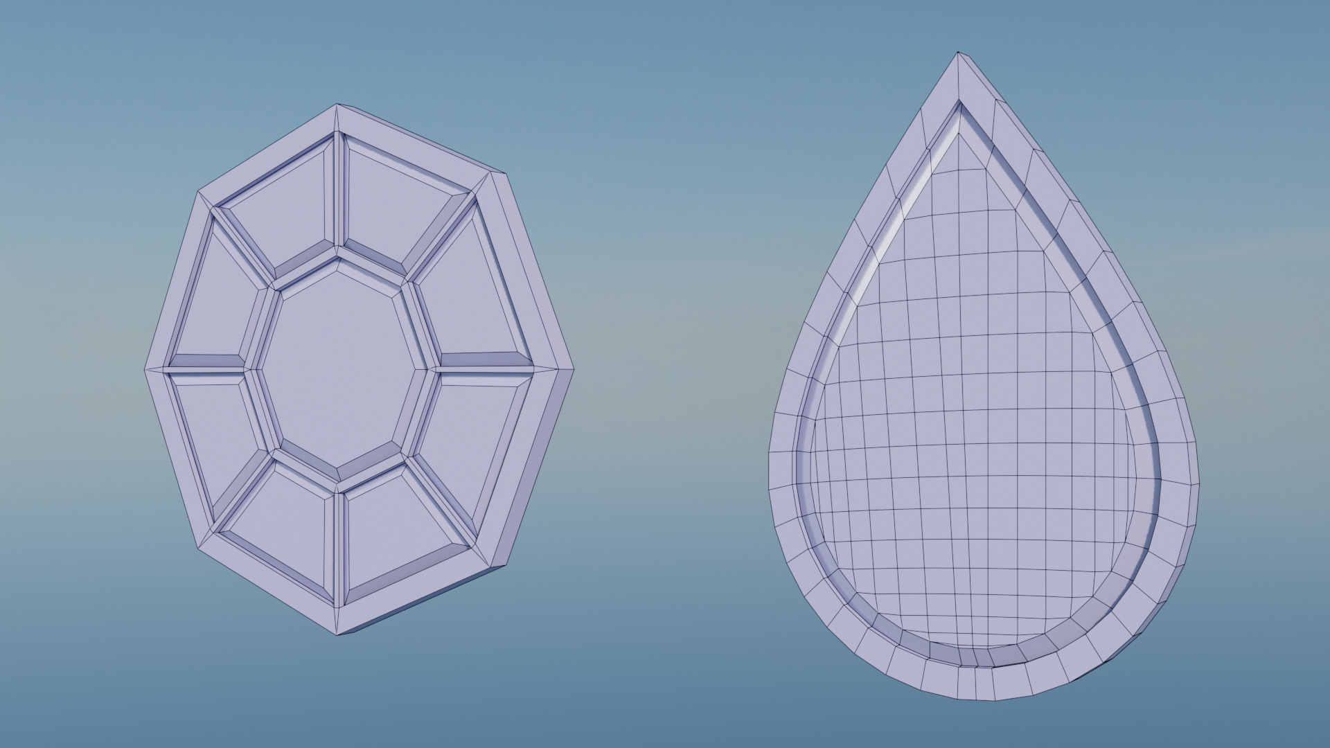 Pokemon Kanto Gym Badges Low-poly 3D model_3
