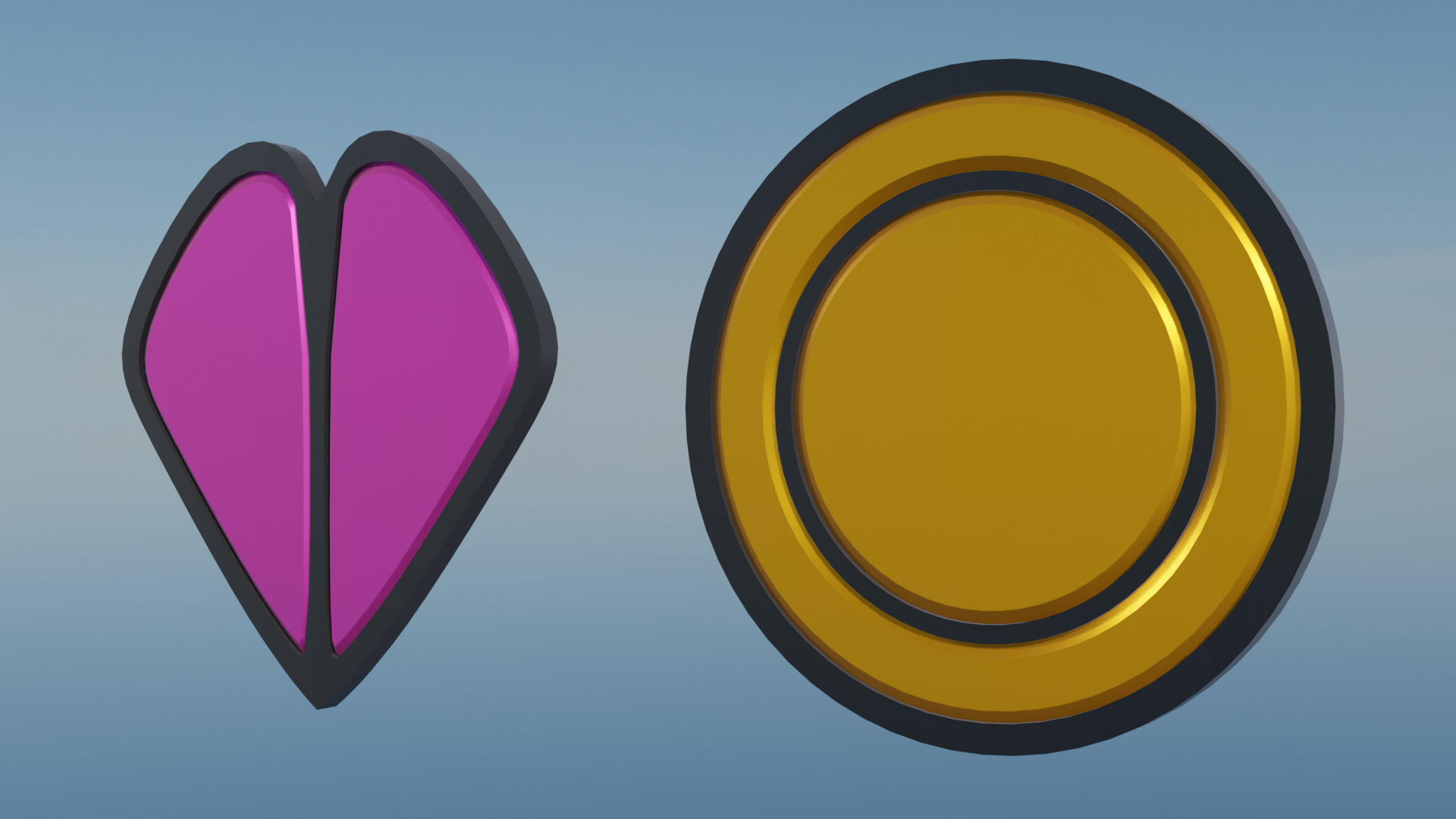 Pokemon Kanto Gym Badges Low-poly 3D model_13