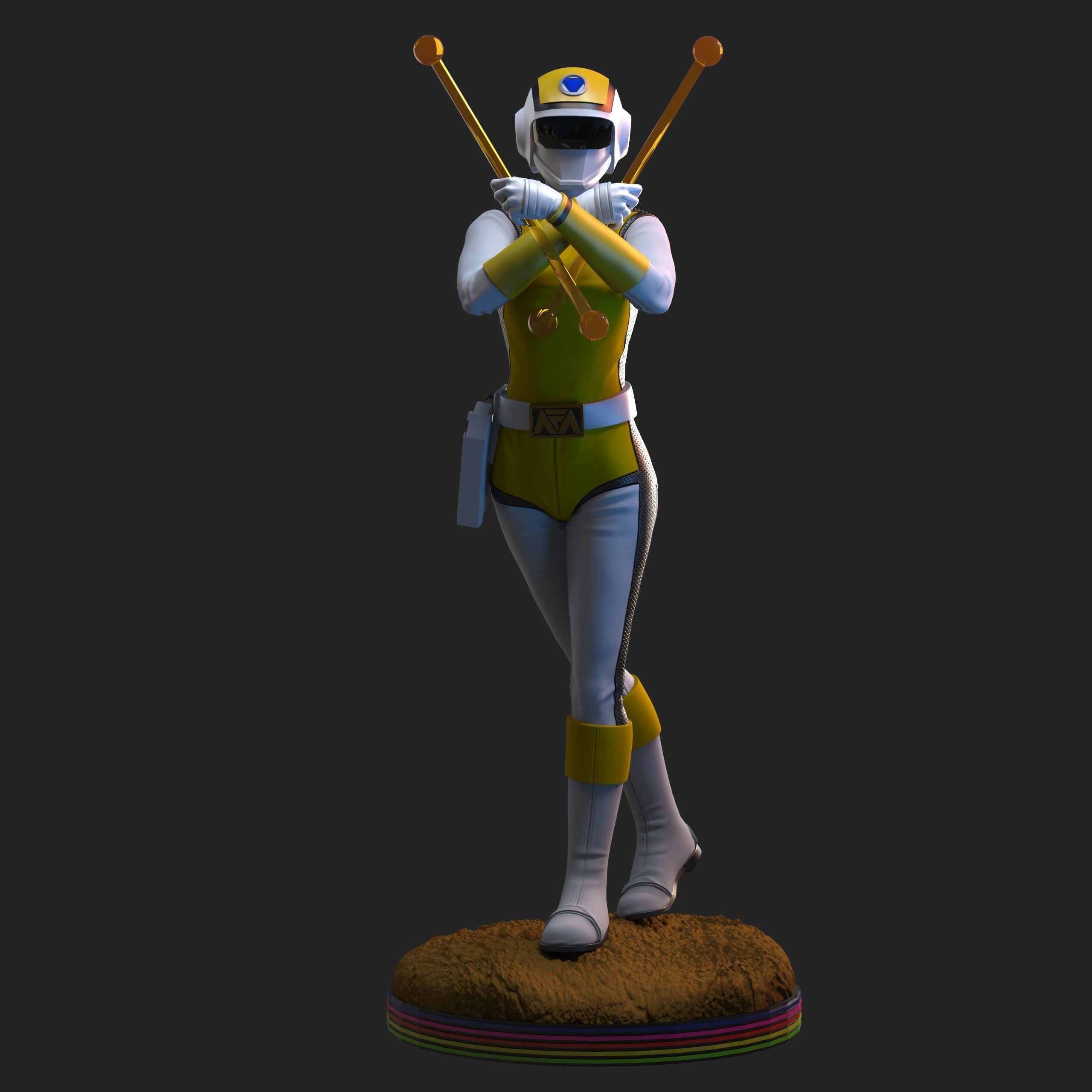 Chounshinsei Flashman - Yellow Flash 3D model 3D printable | CGTrader