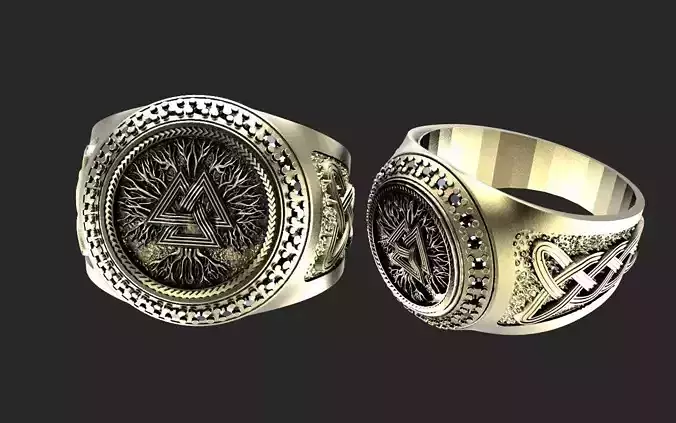 Valknut ring  3D print model