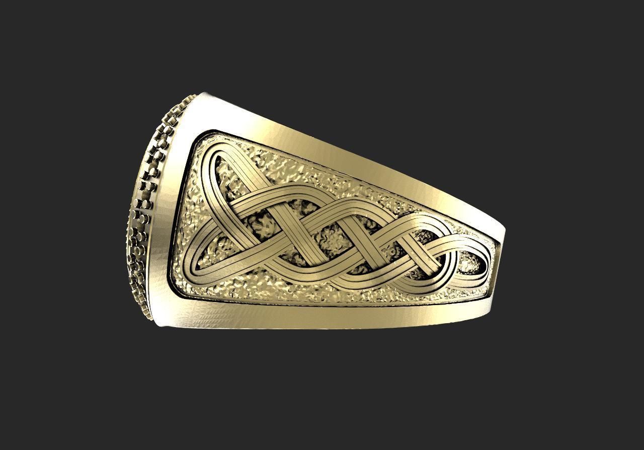 Valknut ring  3D print model_5