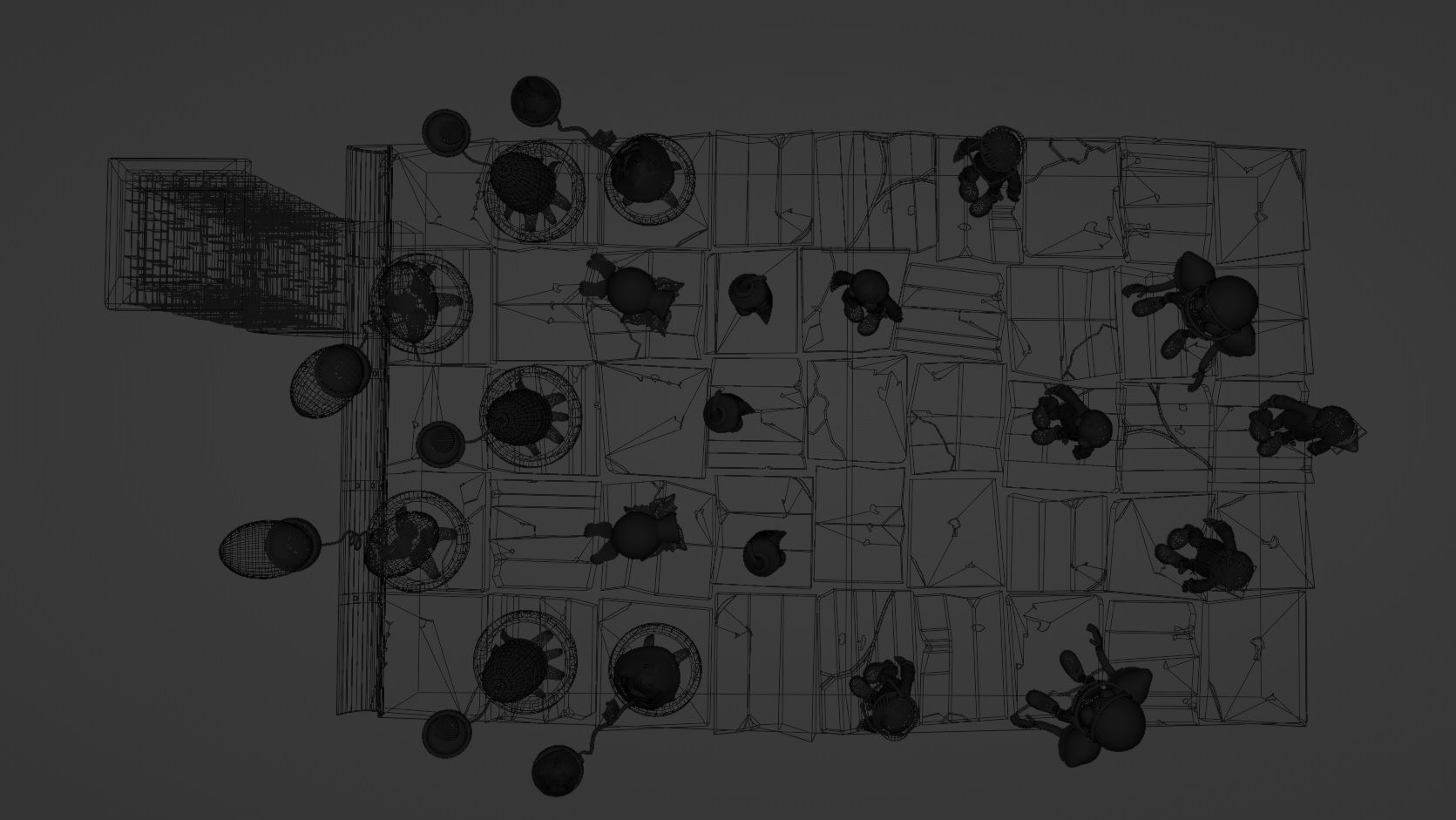 Plants vs Zombies Diorama Low-poly 3D model_4