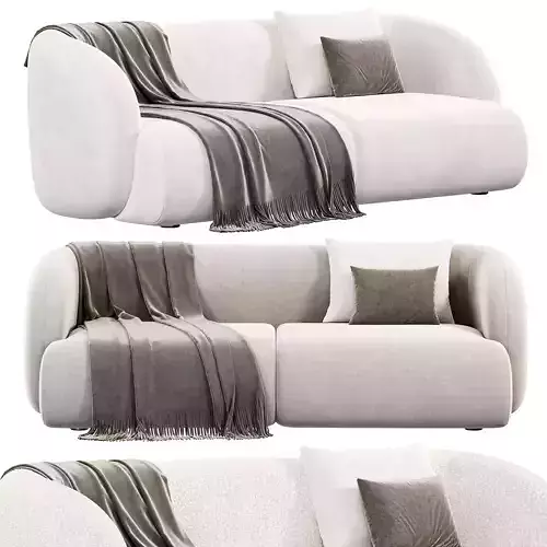 Vienso Cozy Beige Sofa  3D model