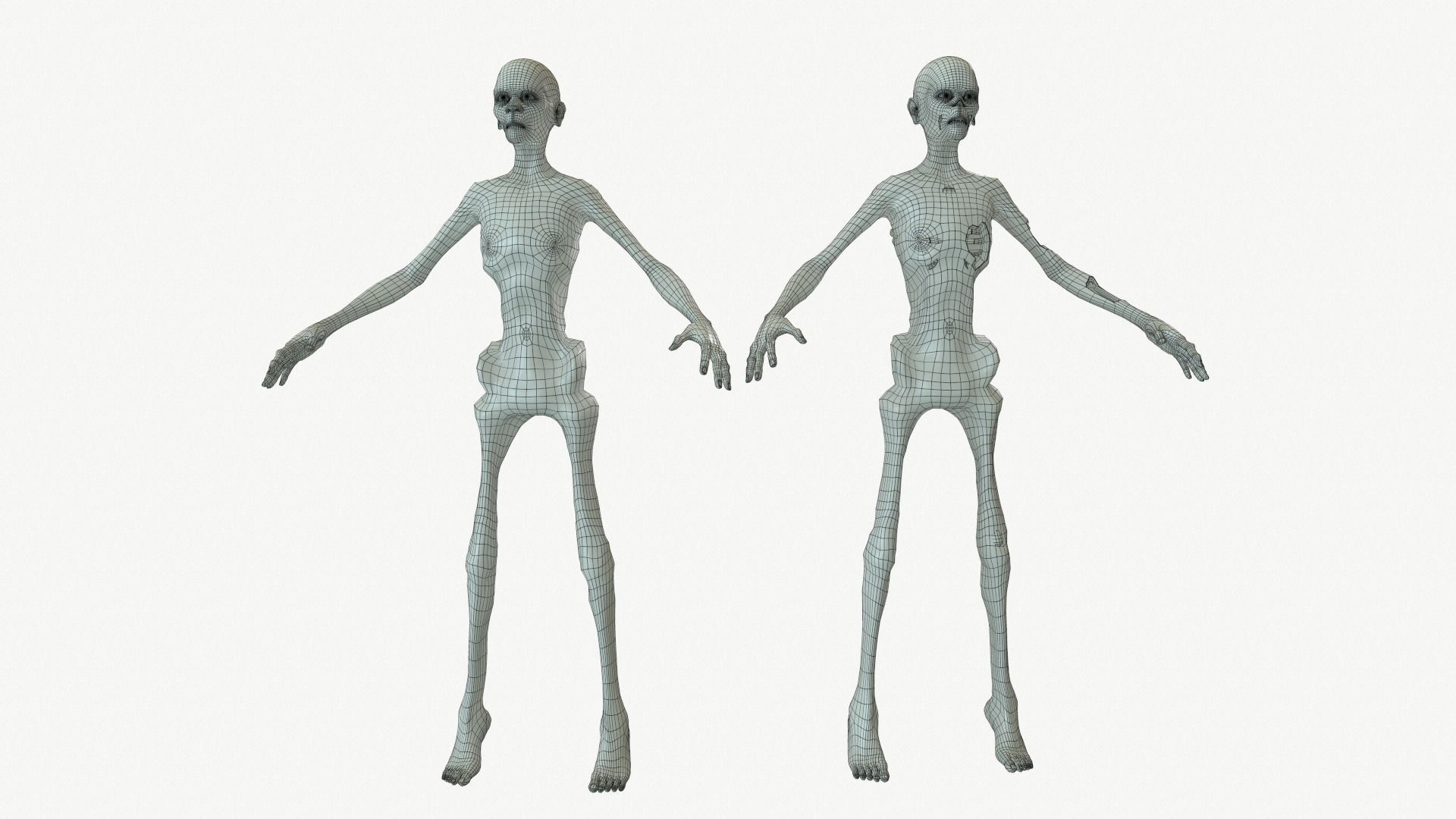 Zombies Low-poly 3D model_19