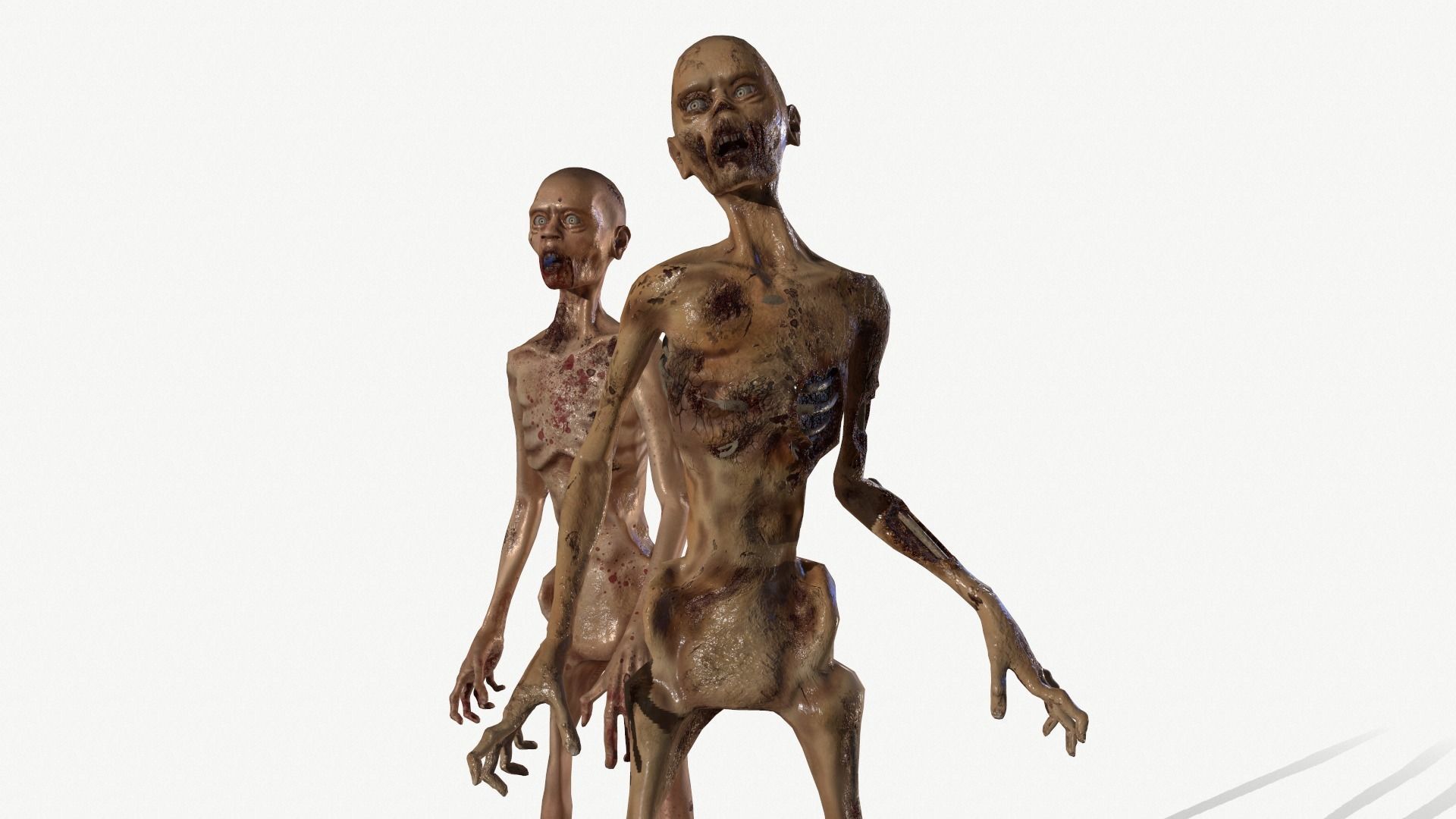 Zombies Low-poly 3D model_15