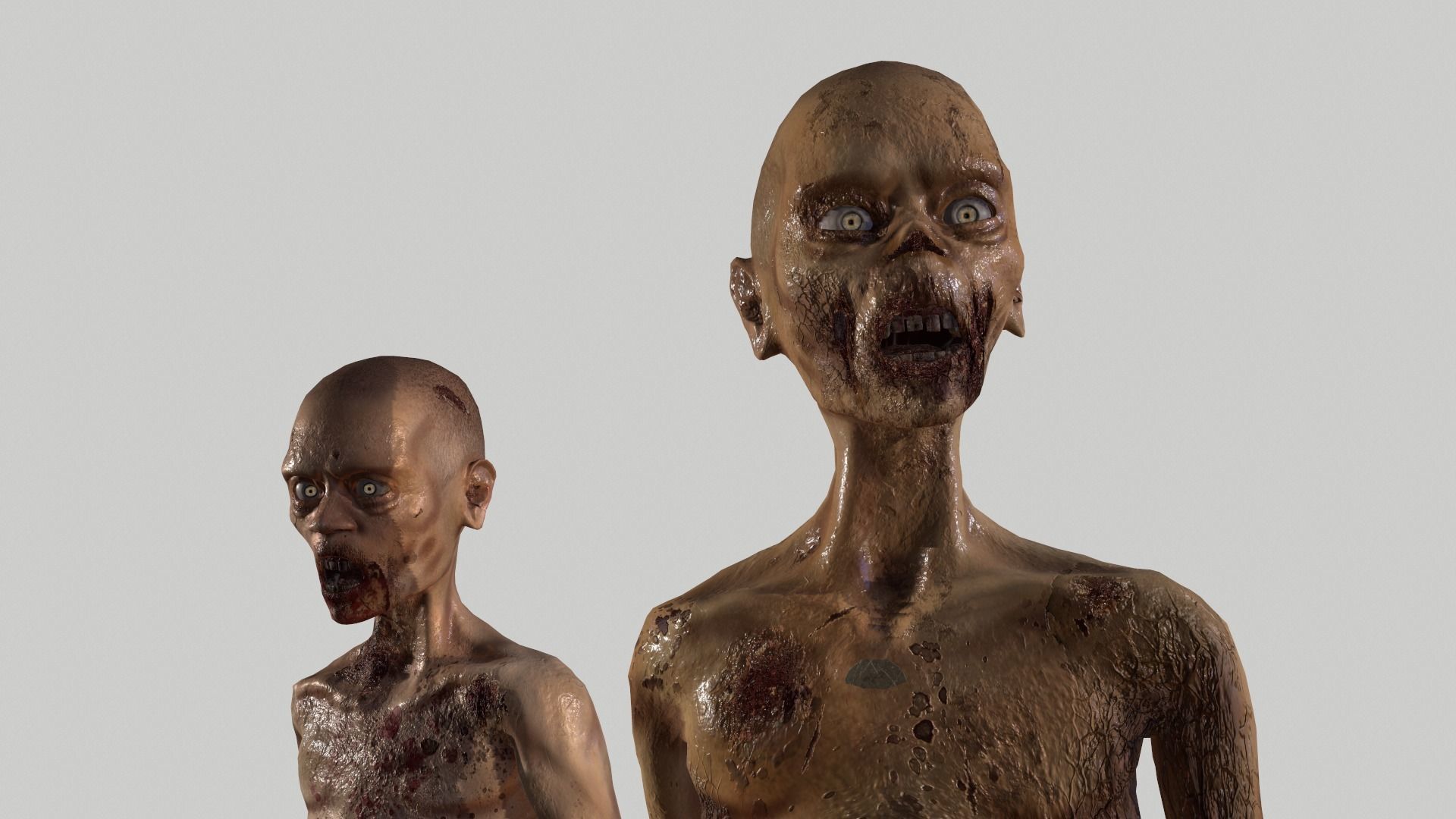Zombies Low-poly 3D model_8