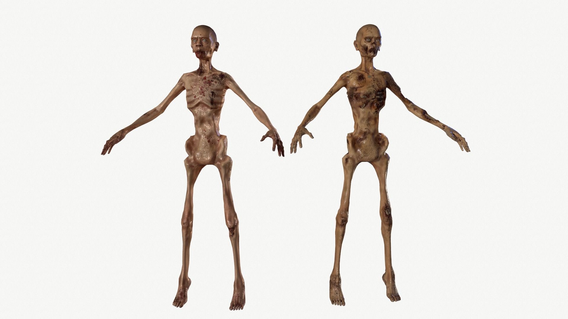 Zombies Low-poly 3D model_18