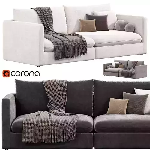 Unwind 2-Piece Sectional Cover Sofa by crateandbarrel