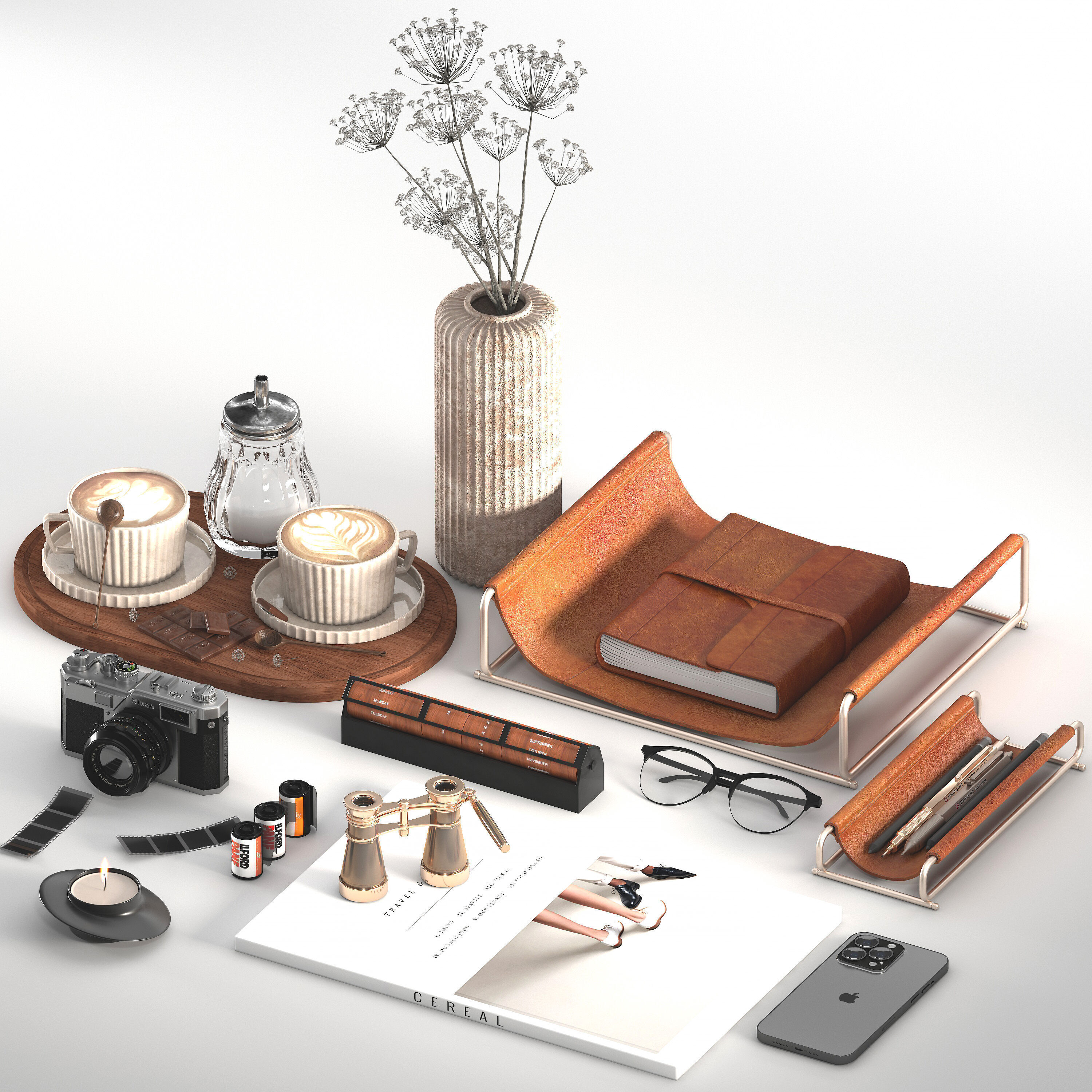 Decorative set 07 3D model_2