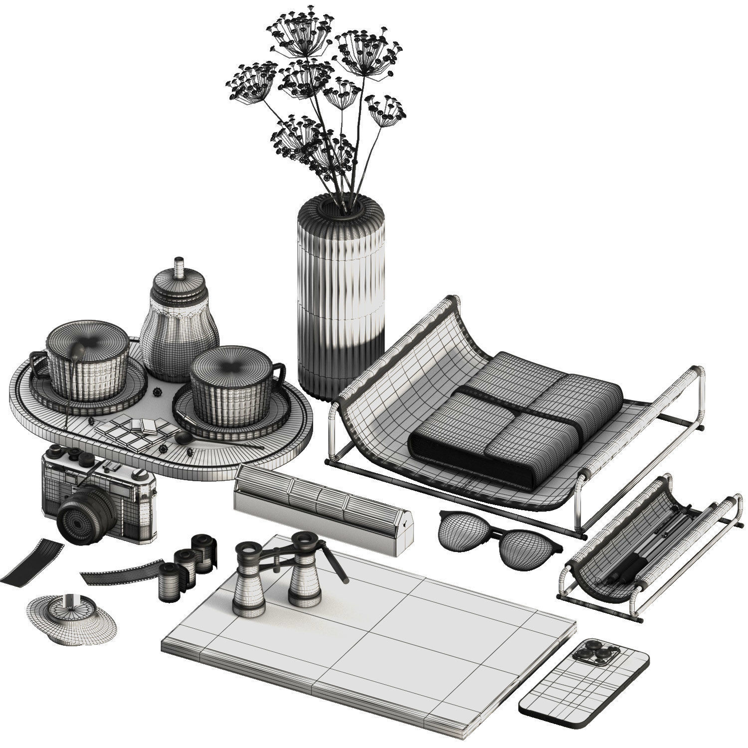 Decorative set 07 3D model_3