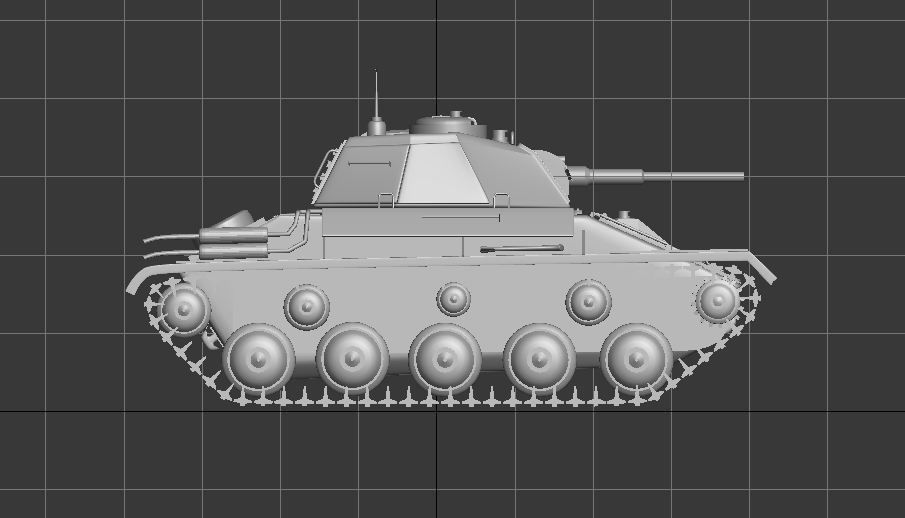 Ww2 old T80 Soviet Union 1943 Light Tank military tank 3D model_8