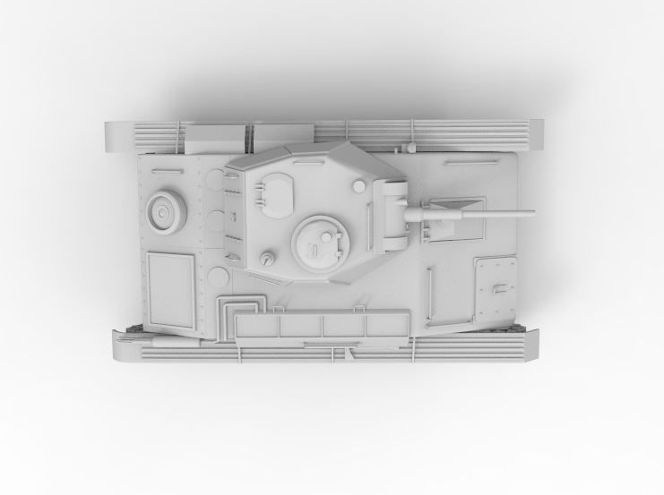 Ww2 old T80 Soviet Union 1943 Light Tank military tank 3D model_6