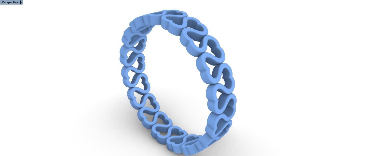 Heart Eternity Band Ring packag  most sizes 3D print model_14