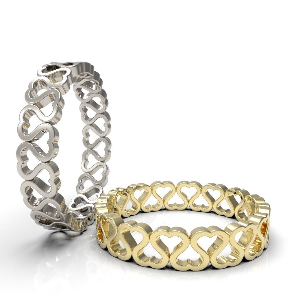 Heart Eternity Band Ring packag  most sizes 3D print model_6