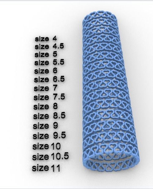 Heart Eternity Band Ring packag  most sizes 3D print model_15