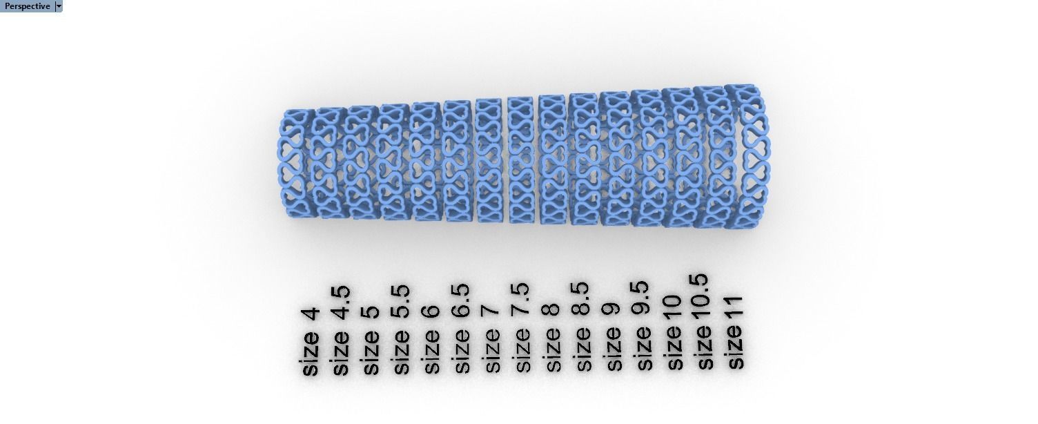 Heart Eternity Band Ring packag  most sizes 3D print model_16