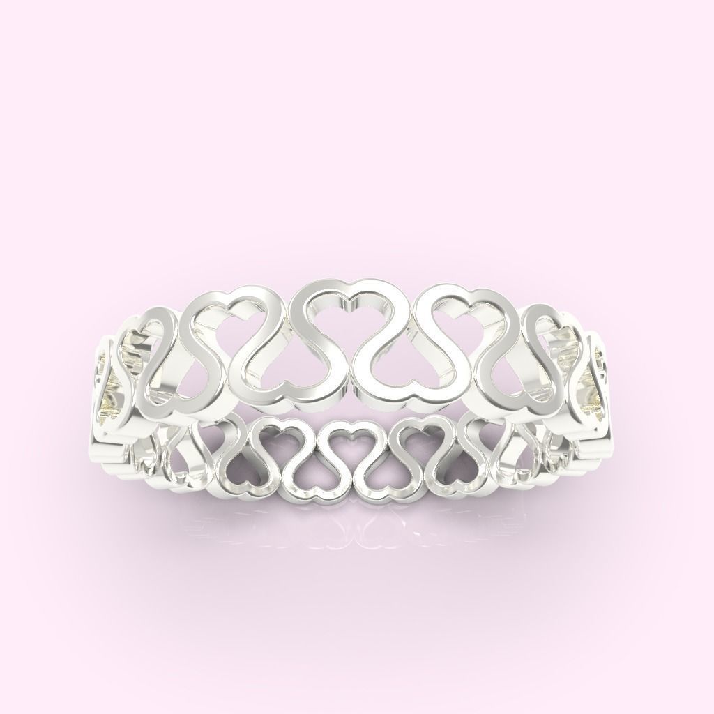 Heart Eternity Band Ring packag  most sizes 3D print model_11