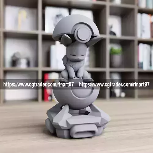 eevee in the pokeball from pokemon