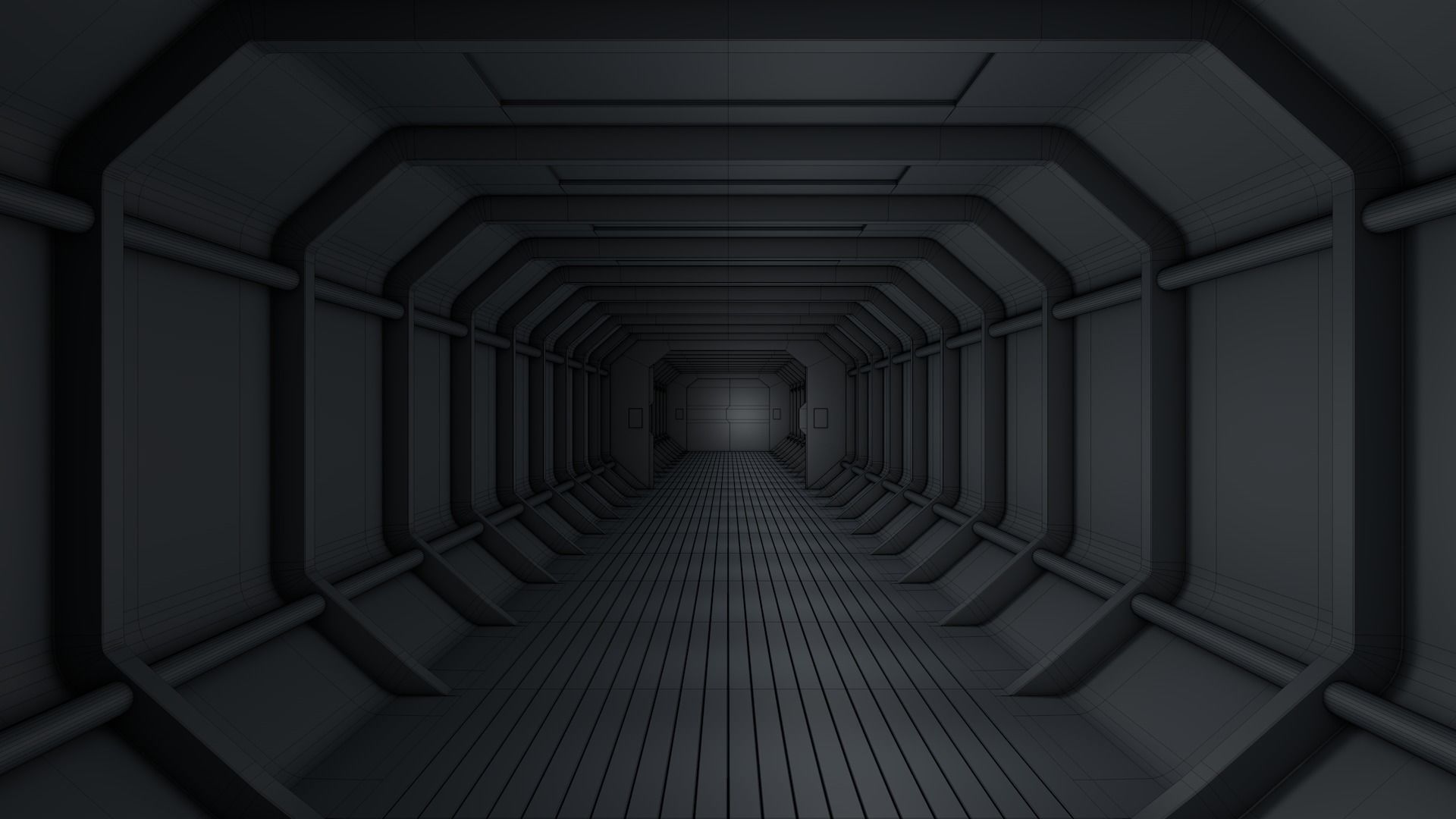 Sci Fi Tunnel 3D model_12