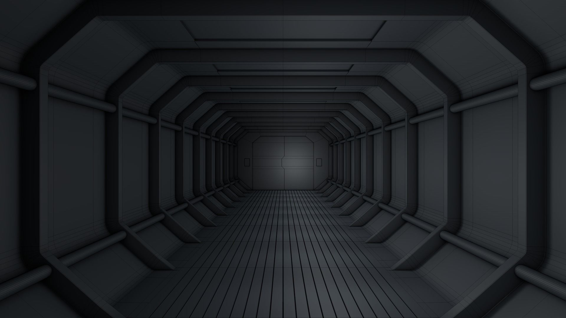Sci Fi Tunnel 3D model_11