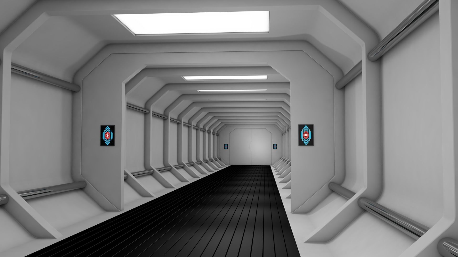 Sci Fi Tunnel 3D model_6
