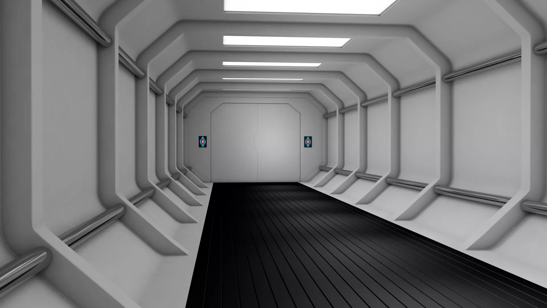 Sci Fi Tunnel 3D model_0