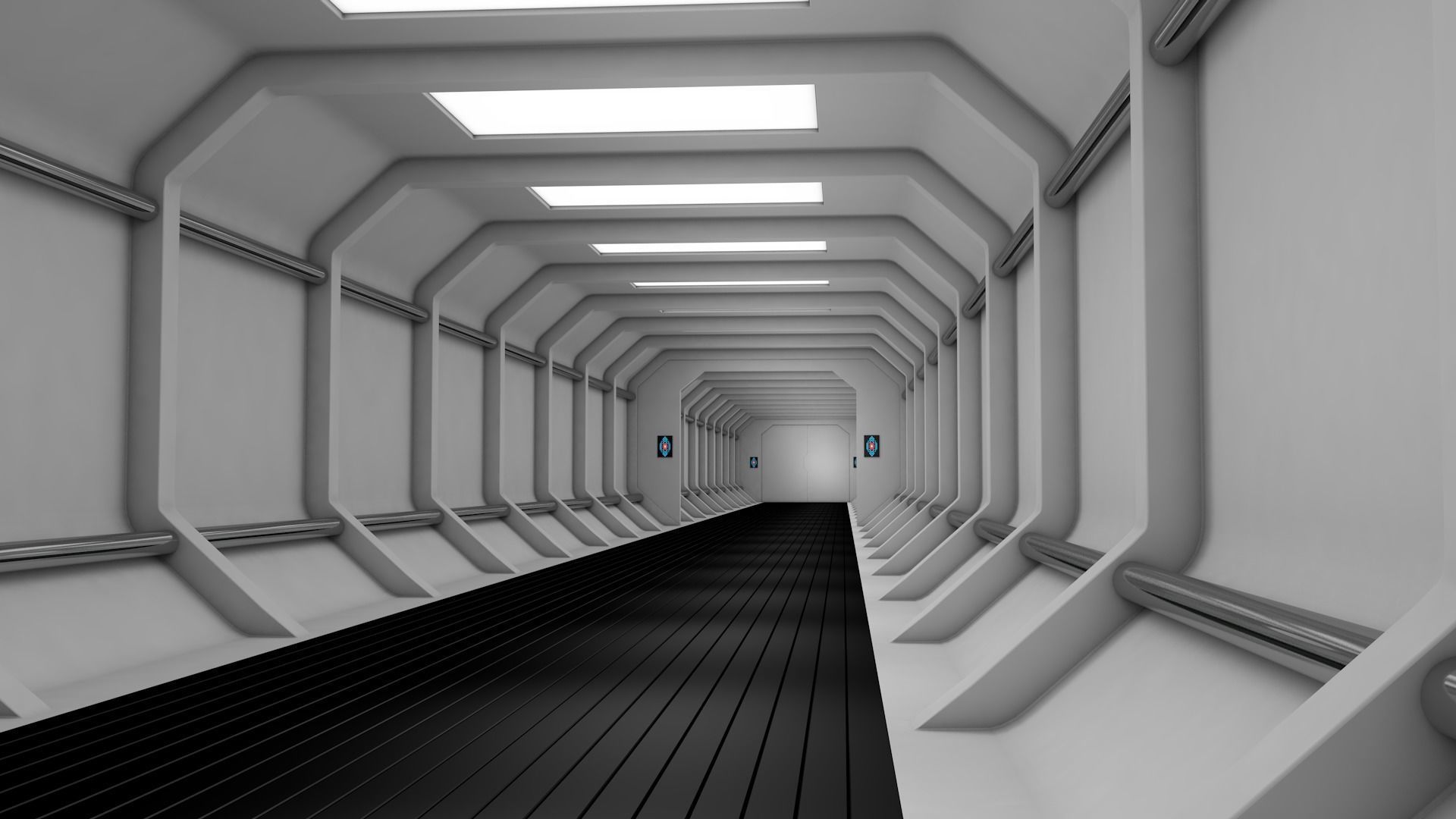 Sci Fi Tunnel 3D model_5