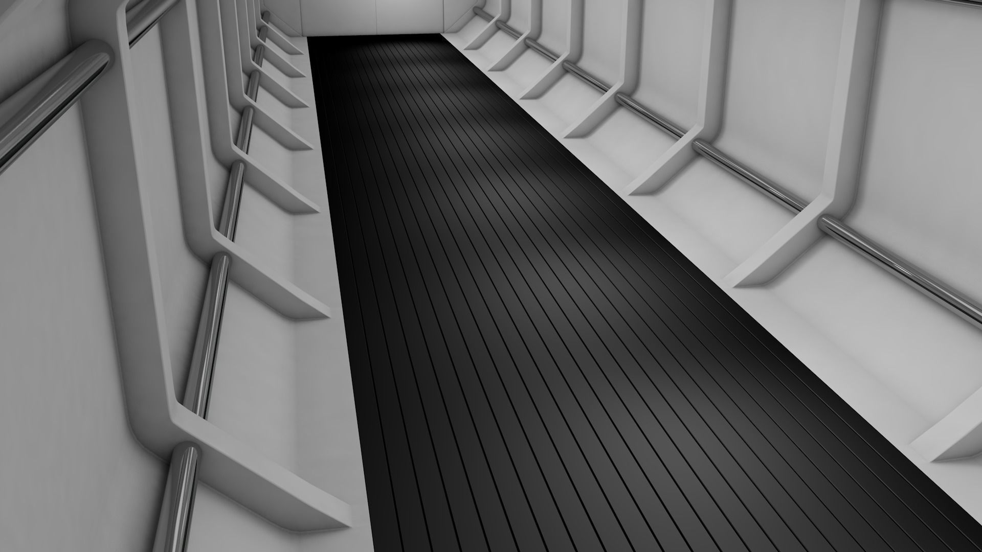 Sci Fi Tunnel 3D model_2