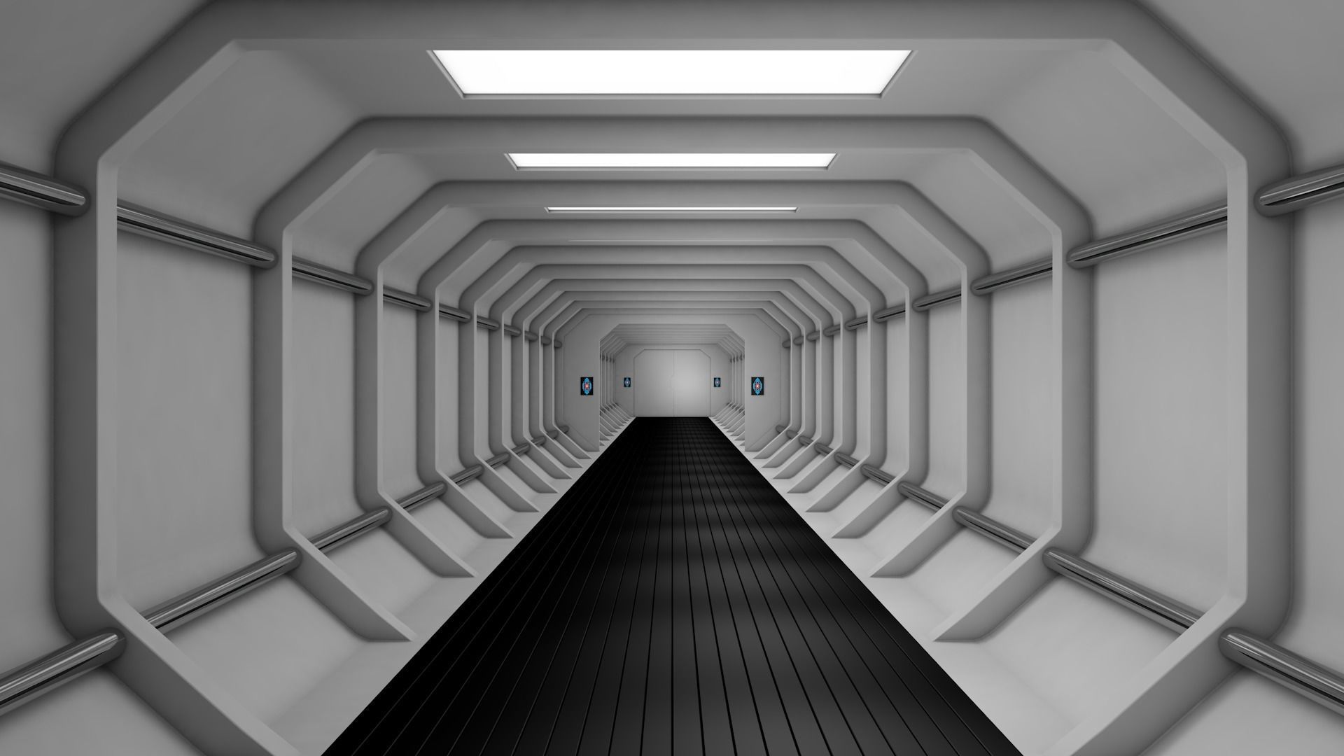 Sci Fi Tunnel 3D model_4