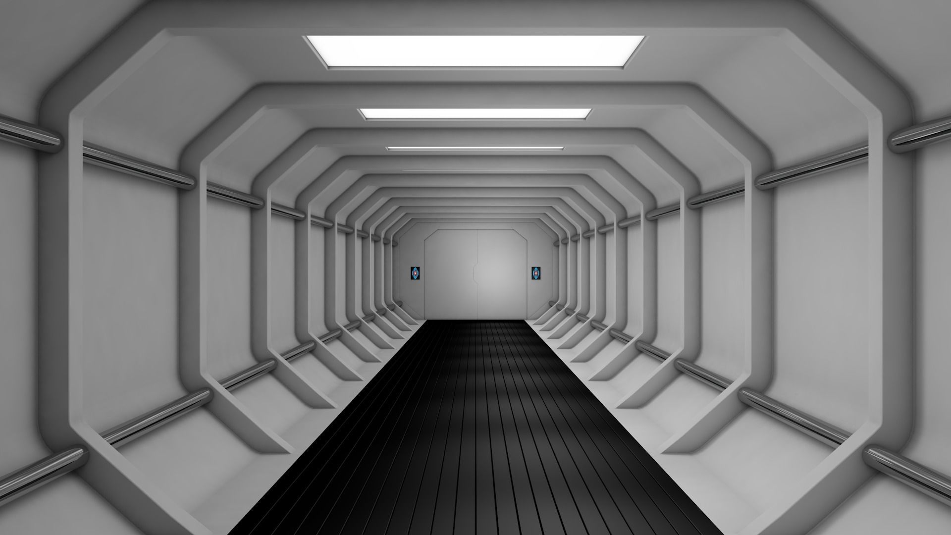Sci Fi Tunnel 3D model_3