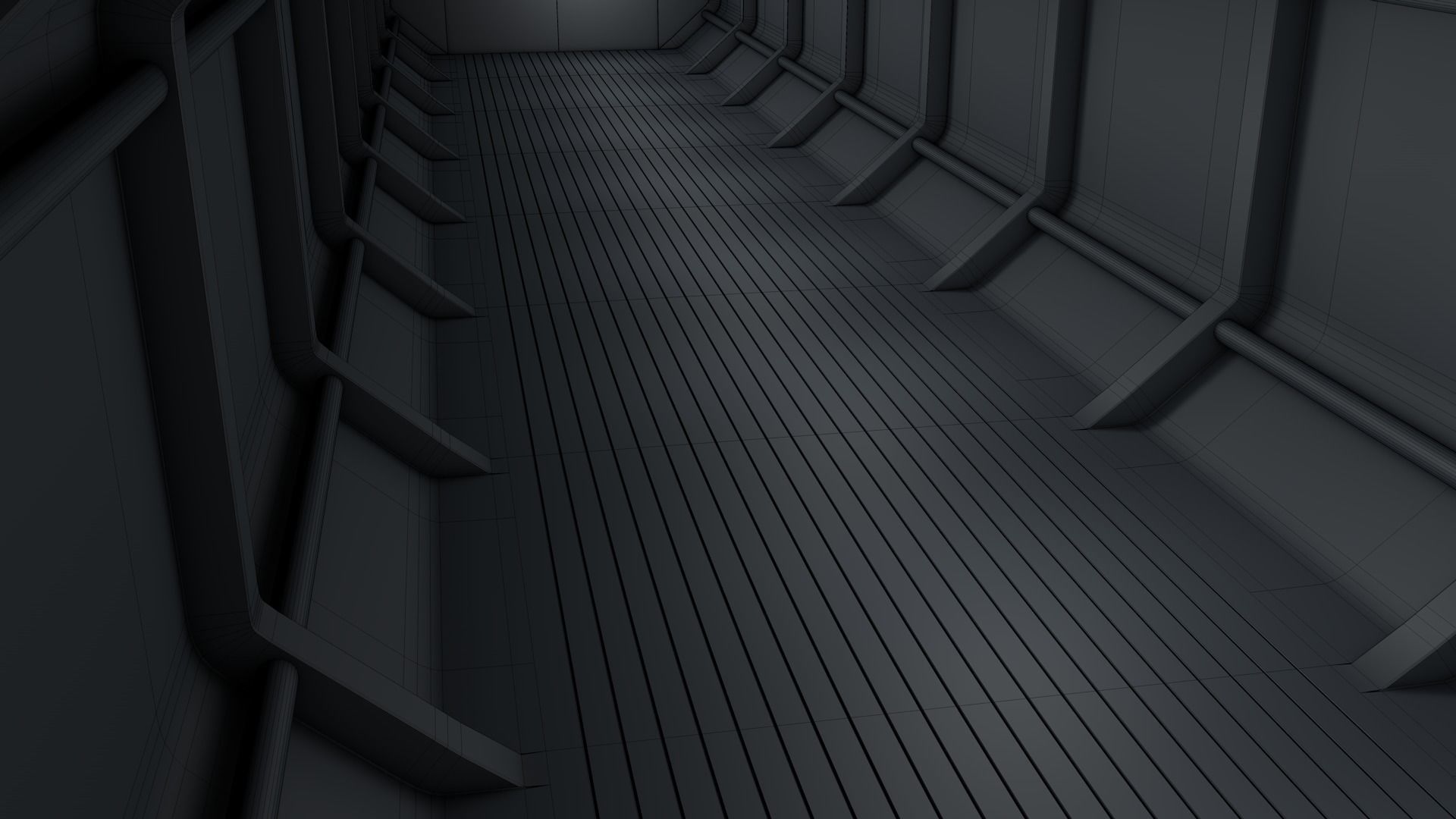Sci Fi Tunnel 3D model_10