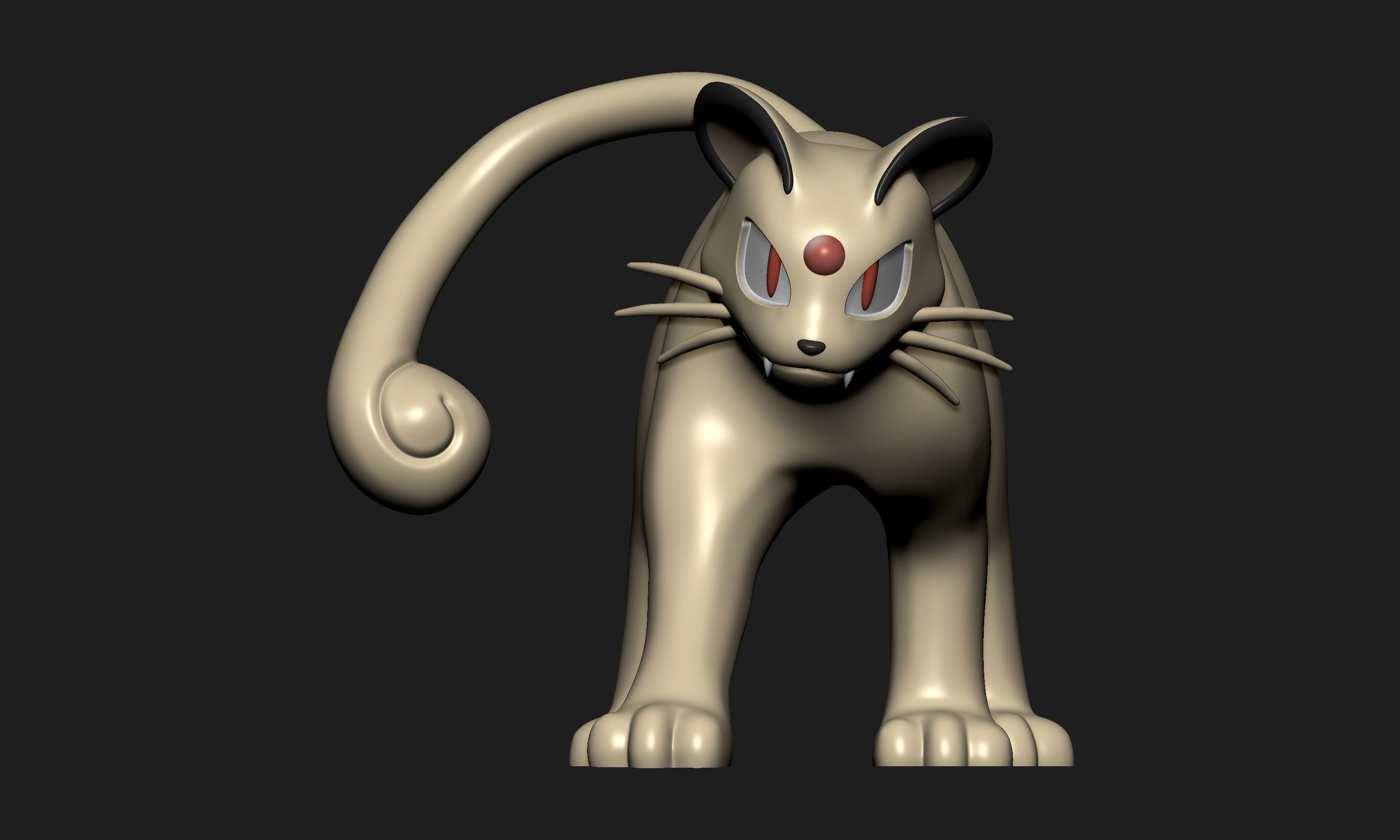 Pokemon - Meowth and Persian with 2 poses 3D print model_8