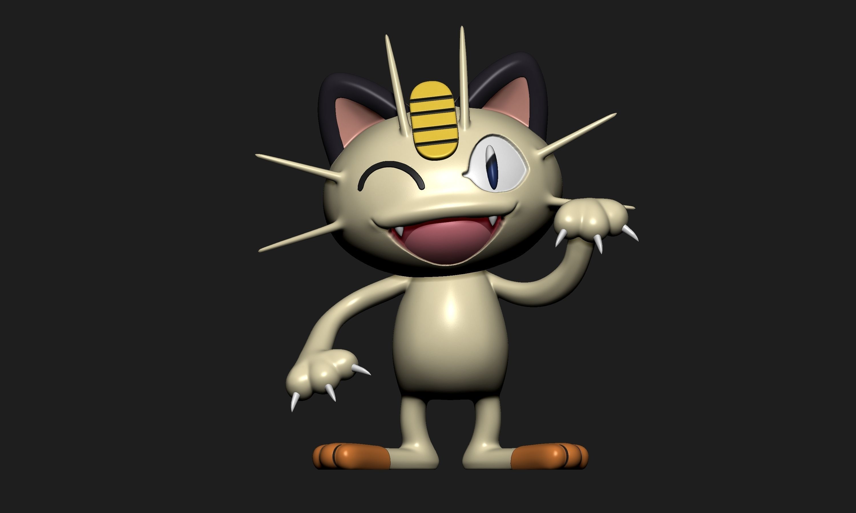 Pokemon - Meowth and Persian with 2 poses 3D print model_2