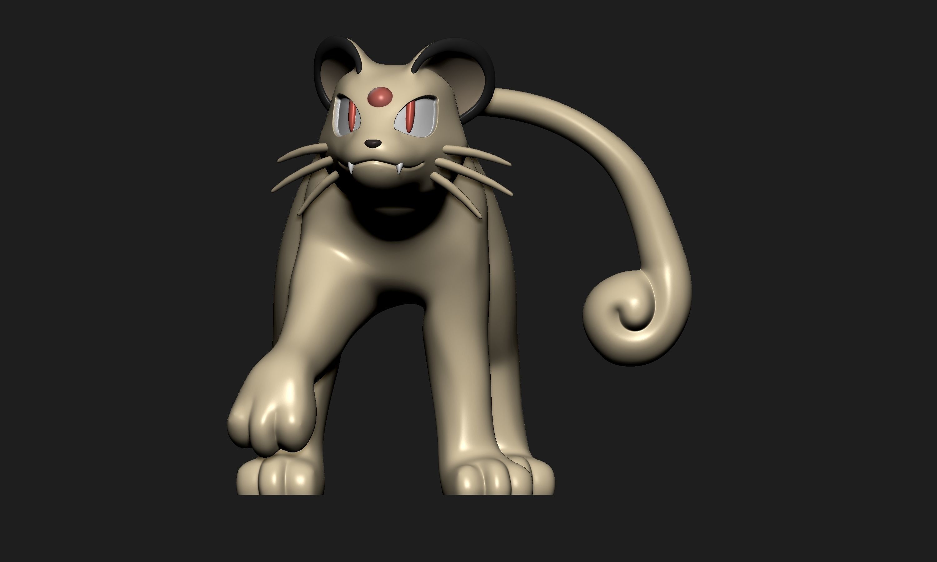 Pokemon - Meowth and Persian with 2 poses 3D print model_7