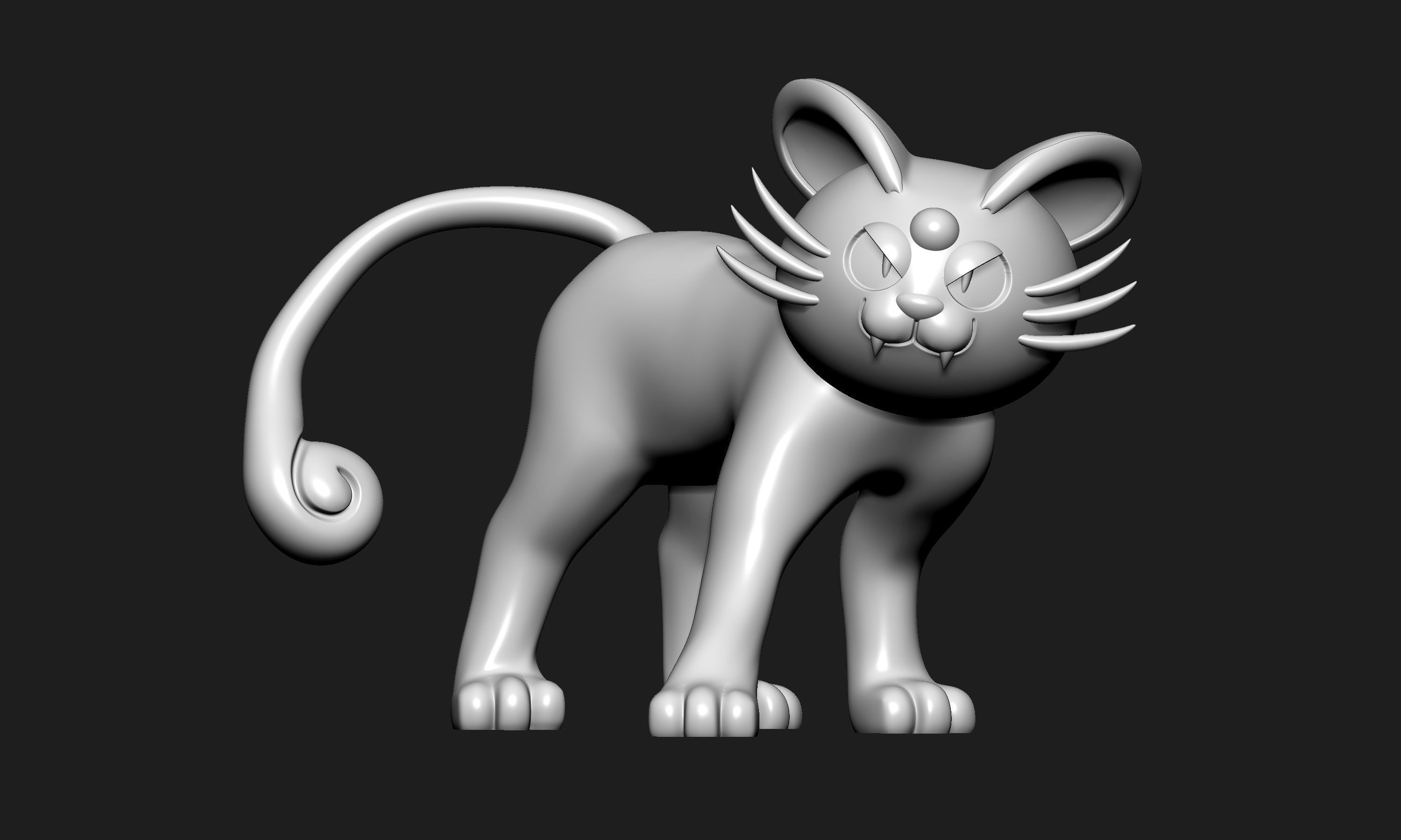 Pokemon - Alolan Persian with 2 poses 3D print model_7