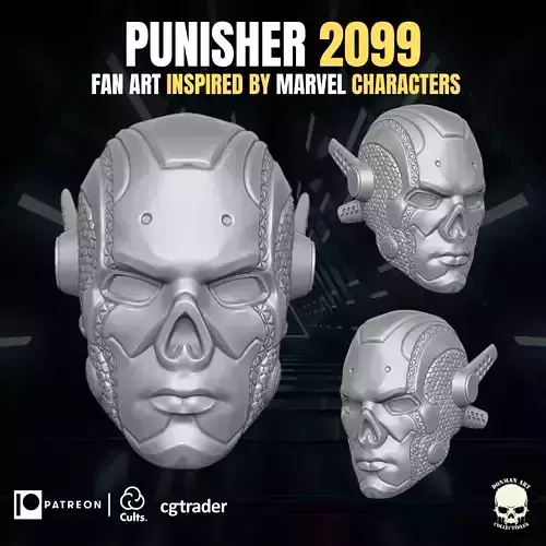 Punisher 2099 Fan Art 3D printable File For Action Figures