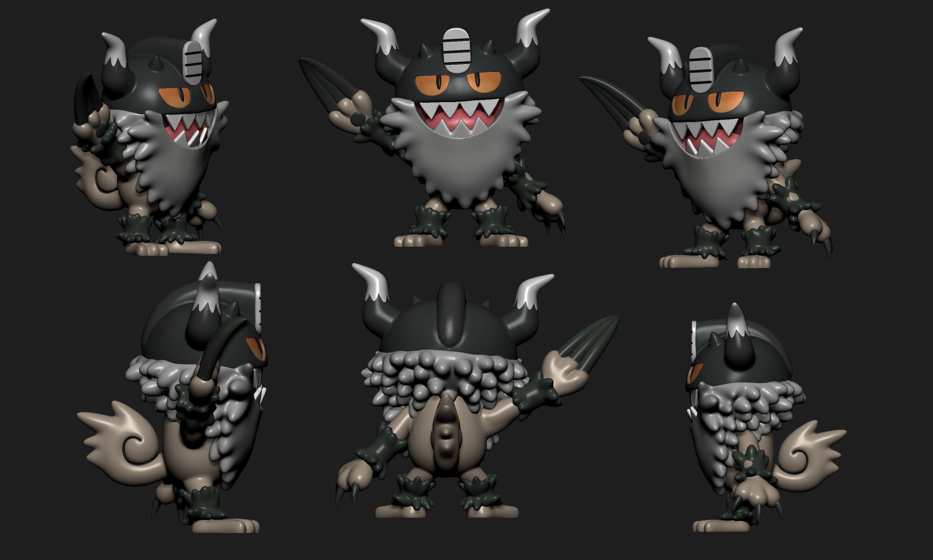 Pokemon - Perrserker with 2 poses 3D print model_6