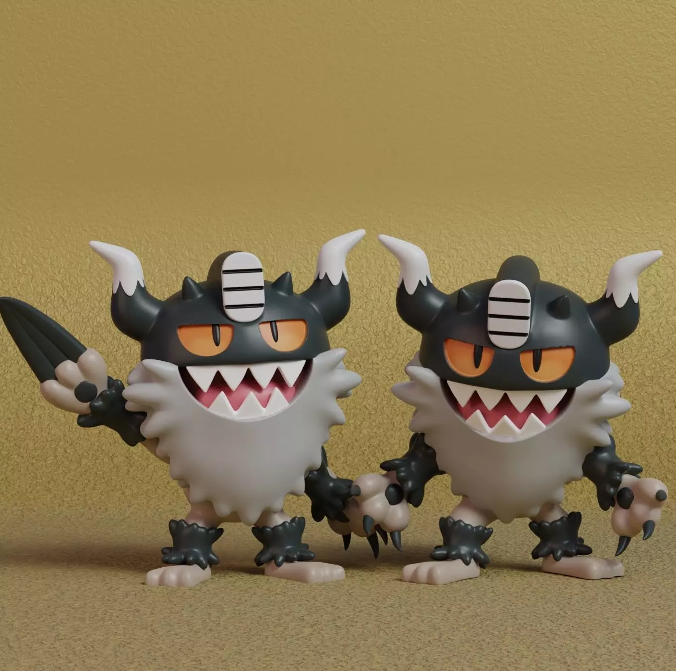 Pokemon - Perrserker with 2 poses 3D print model_0