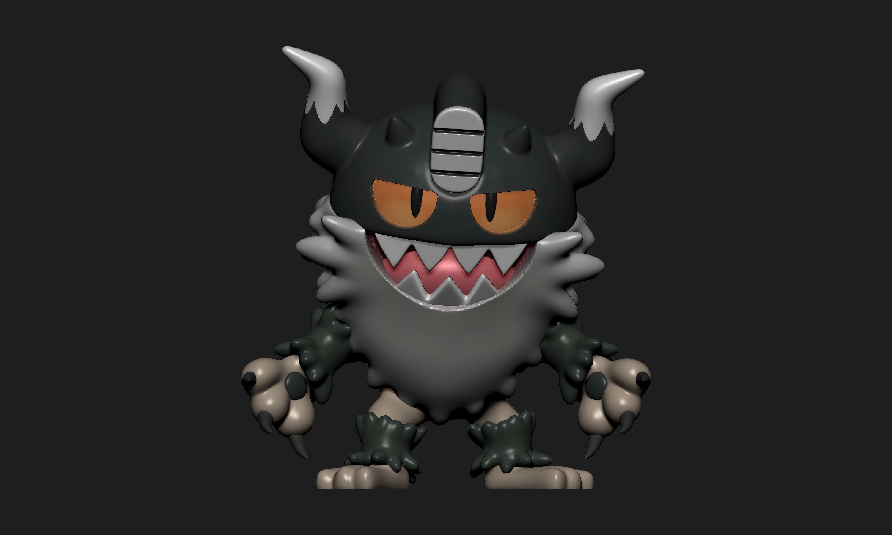 Pokemon - Galarian Meowth and Perrserker with 2 poses 3D print model_7