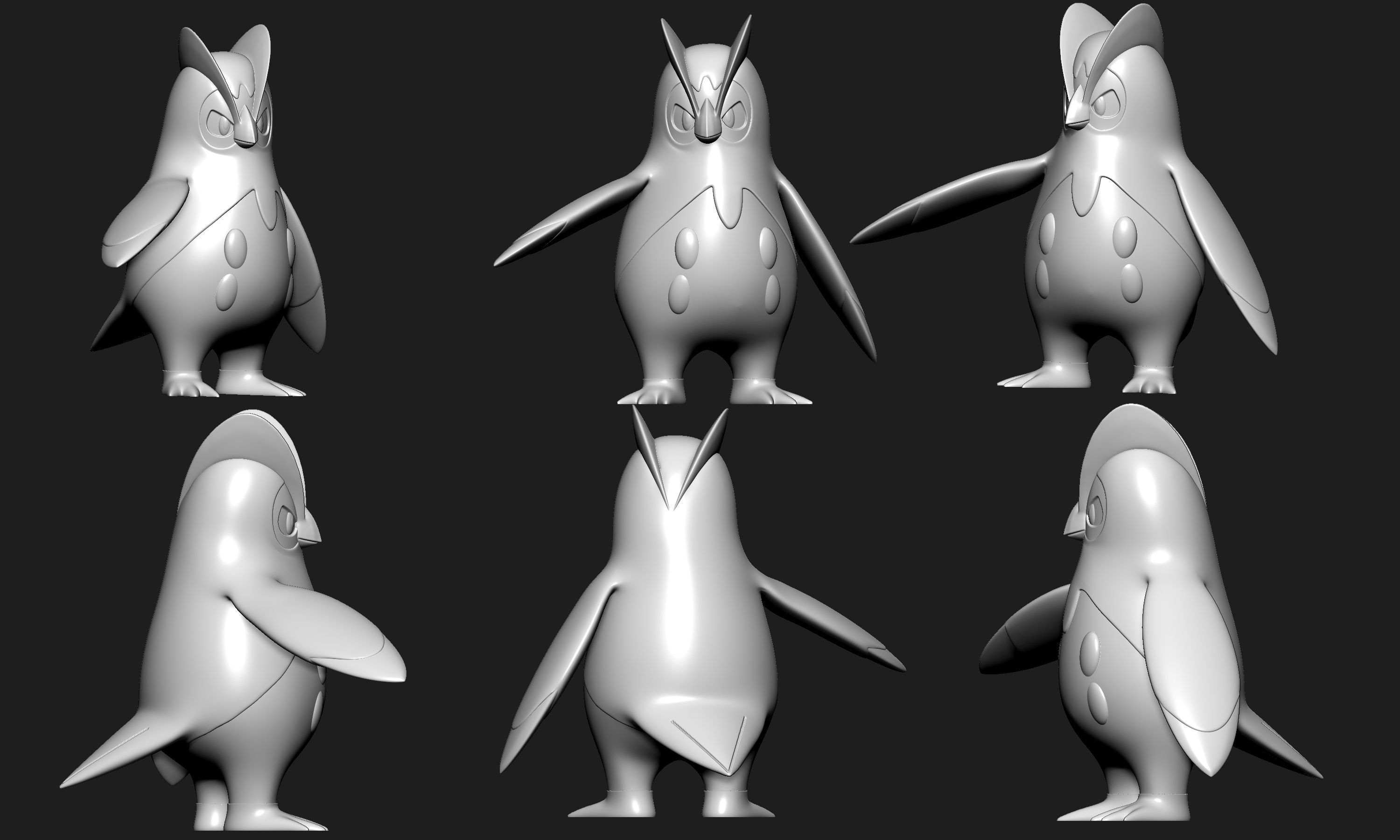 Pokemon - Prinplup with 2 poses 3D print model_4