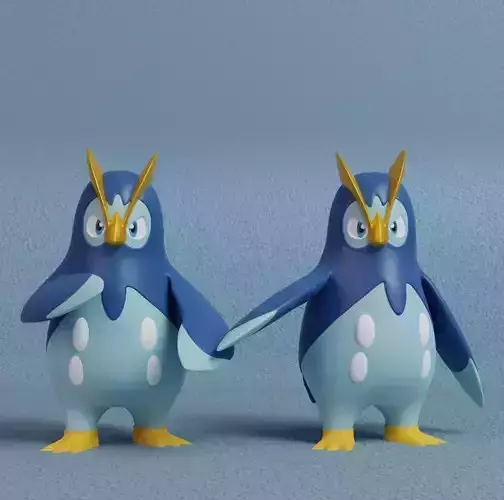Pokemon - Prinplup with 2 poses 3D print model