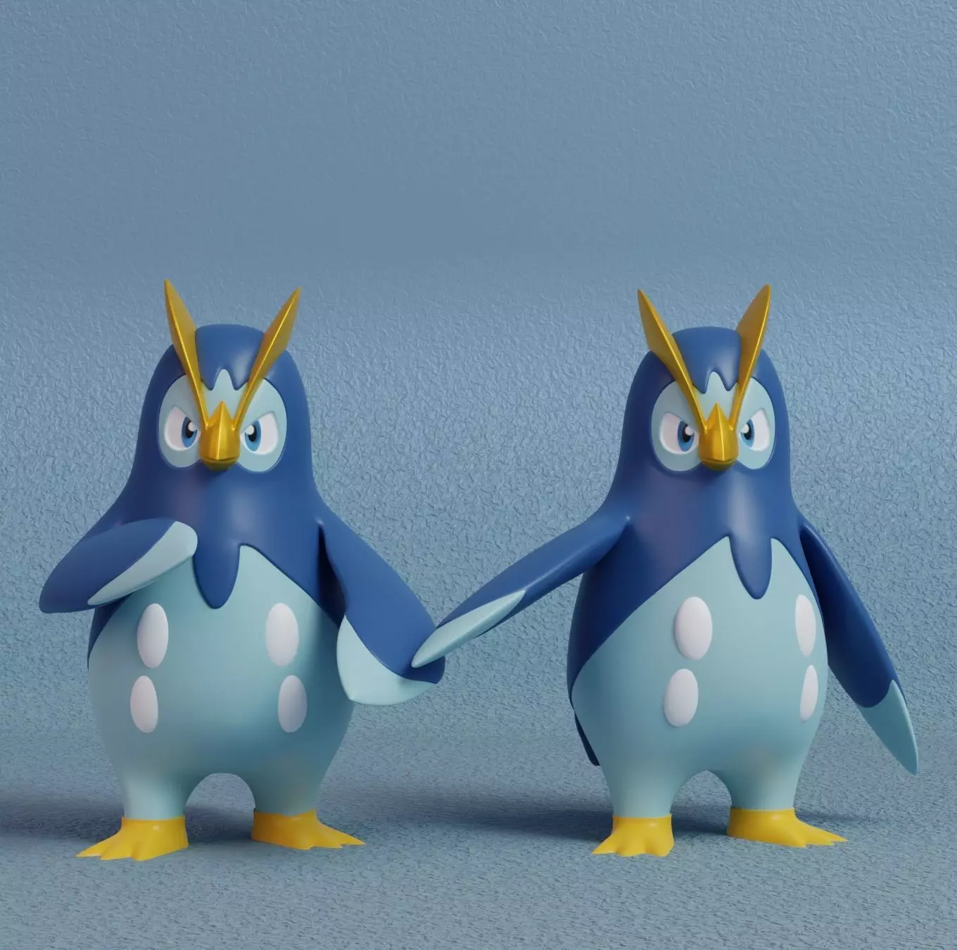 Pokemon - Prinplup with 2 poses 3D print model_0