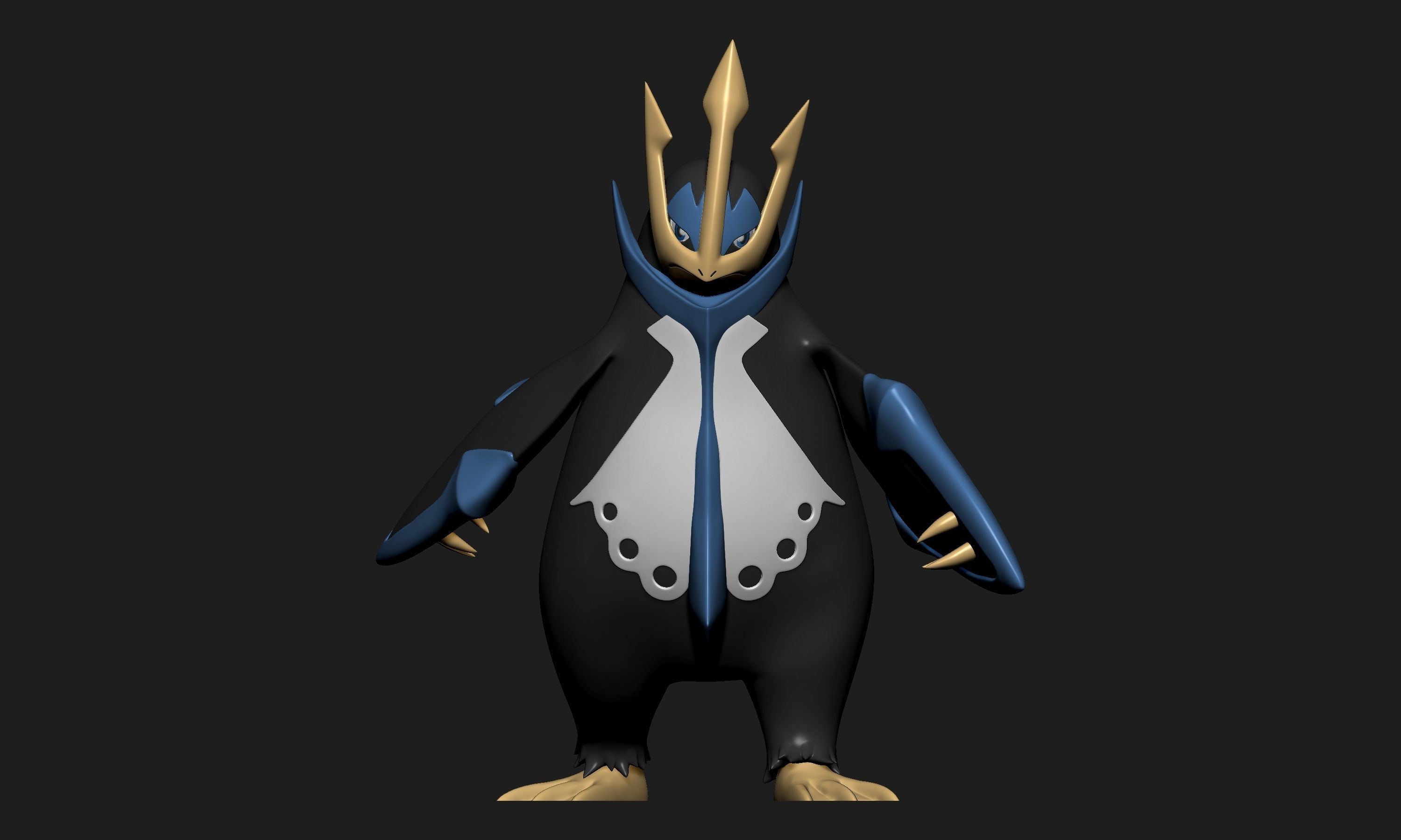 Pokemon - Empoleon with 2 poses 3D print model_5