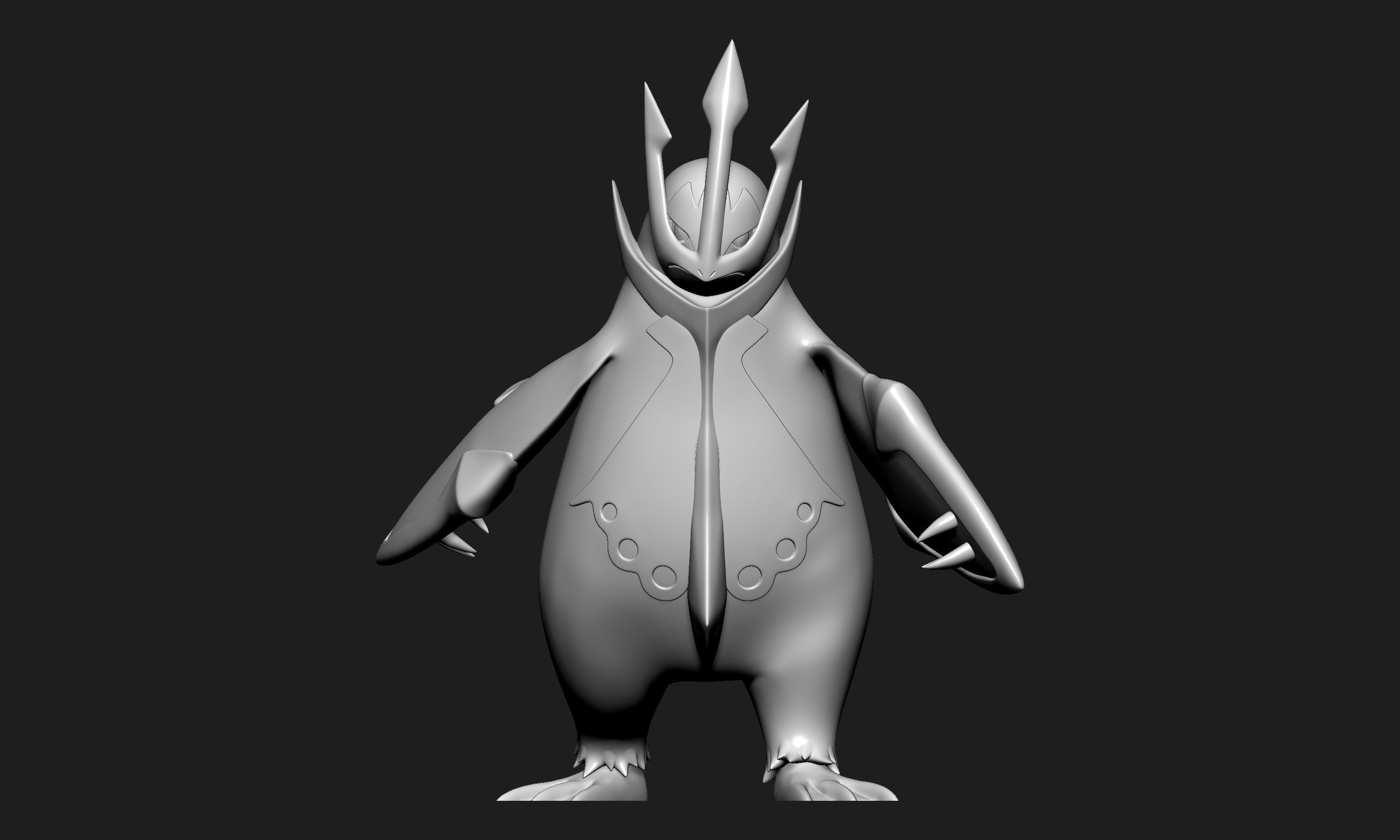 Pokemon - Empoleon with 2 poses 3D print model_7