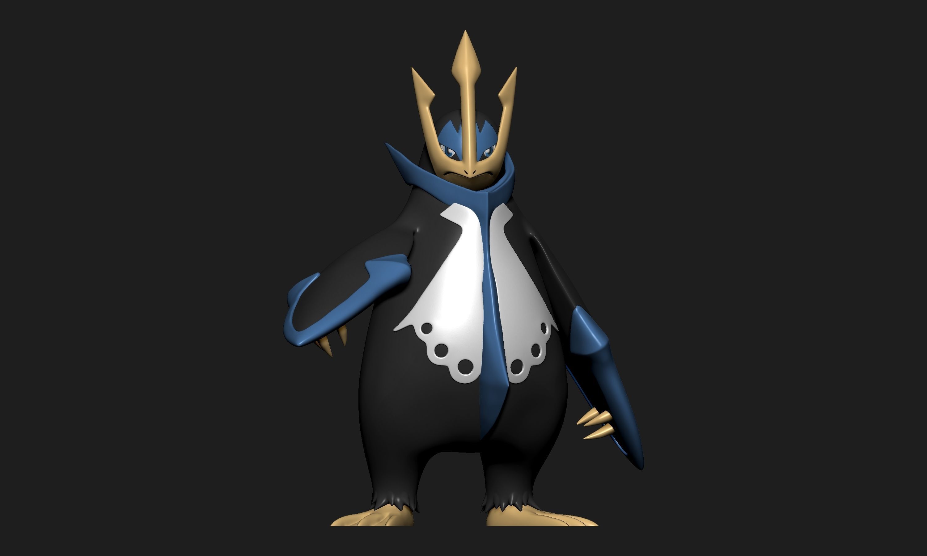 Pokemon - Empoleon with 2 poses 3D print model_1